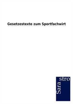 Gesetzestexte Zum Sportfachwirt