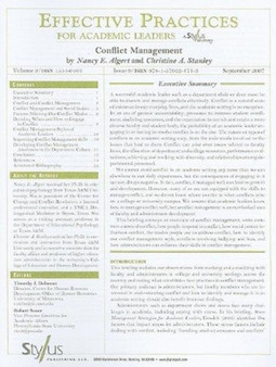 Effective Practices for Academic Leaders Vol 2, Issue 9 : Conflict Management