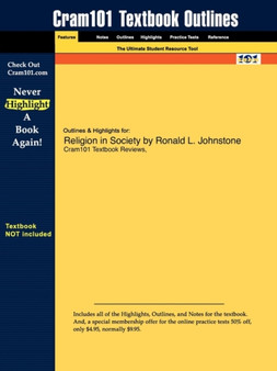 Studyguide for Religion in Society : A Sociology of Religion by Johnstone, Ronald L., ISBN 9780131884076