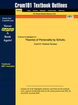 Studyguide for Theories of Personality by Schultz, Schultz &, ISBN 9780534624026