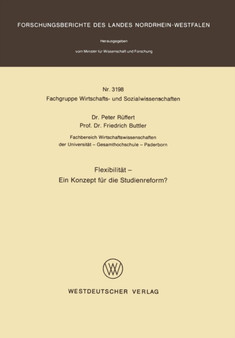 Flexibilitat - Ein Konzept fur die Studienreform? : 3198