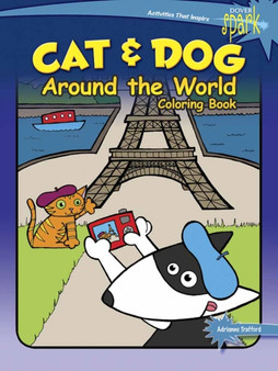 Spark Cat & Dog Around the World Coloring Book by Adrienne Trafford - Paperback