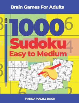 Brain Games For Adults - 1000 Sudoku Easy to Medium : Brain Teaser Puzzles by Panda Puzzle Book - Paperback