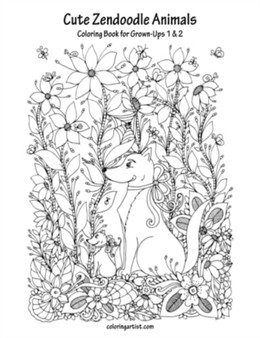 Cute Zendoodle Animals Coloring Book for Grown-Ups 1 & 2 by Nick Snels - Paperback