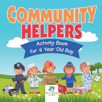 Community Helpers Activity Book for 4 Year Old Boy by Educando Kids - Paperback