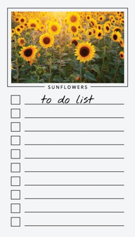 To Do List Notepad : Sunflowers, Checklist, Task Planner for Grocery Shopping, Planning, Organizing by Get List Done - Paperback