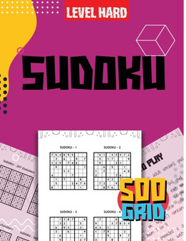 SUDOKU Book for Adults : Hard Sudoku Games for Adults, Sudoku Puzzle Books, 500 Puzzle Sudoku by Laura Bidden - Paperback
