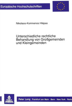 Unterschiedliche rechtliche Behandlung von Grogemeinden und Kleingemeinden