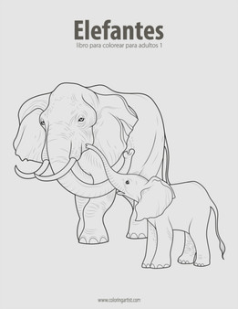 Elefantes libro para colorear para adultos 1 : 1 by Nick Snels - Paperback