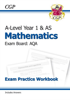 AS-Level Maths AQA Exam Practice Workbook (includes Answers) by CGP Books - Paperback