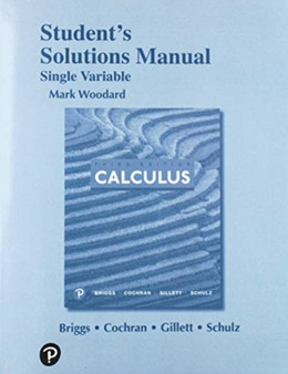 Student Solutions Manual for Single Variable Calculus by William Briggs - Paperback