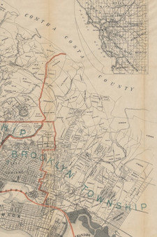 Oakland, Berkeley, and Alameda Vintage Map Field Journal Notebook, 100 pages/50 sheets, 4x6 by Poetose Press - Paperback