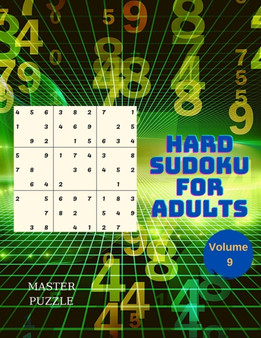 Hard Sudoku for Adults - The Super Sudoku Puzzle Book Volume 9 by Master Puzzle - Paperback
