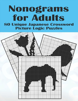 Nonograms for Adults : 80 Challenging Japanese Crossword Picture Logic Puzzles, Griddlers, Picross, Hanjie by Neko Coco Activity Books - Paperback