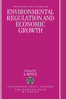 Environmental Regulation and Economic Growth by Alan E. Boyle - Hardback