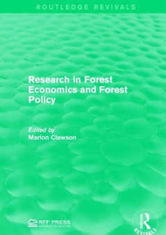 Research in Forest Economics and Forest Policy by Marion Clawson - Hardback