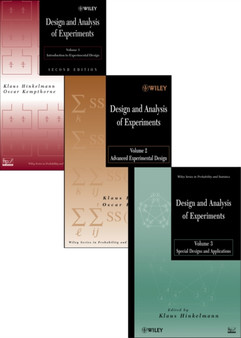 Design and Analysis of Experiments, 3 Volume Set by Klaus Hinkelmann - Hardback