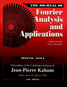 Journal of Fourier Analysis and Applications Special Issue by John J. Benedetto - Paperback
