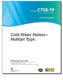 AWWA C708-19 Cold-Water Meters : Multijet Type by American Water Works Association - Paperback