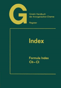 Gmelin Handbuch der Anorganischen Chemie : Index : A-Z / 8 by Rudolf Warncke - Paperback