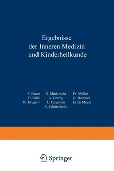 Ergebnisse der inneren Medizin und Kinderheilkunde : Elfter Band : 11 by L. Langstein - Paperback