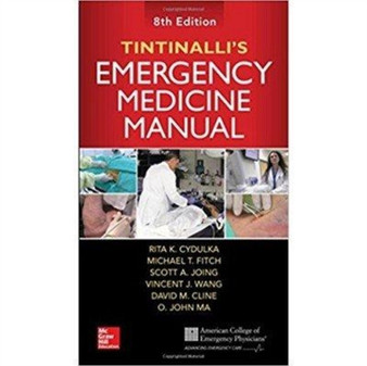 TINTINALLI'S EMERGENCY MEDICINE MANUAL by Rita Cydulka - Paperback