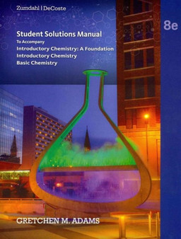 Student Solutions Manual for Zumdahl/DeCoste's Introductory Chemistry: A Foundation, 8th by Gretchen Adams - Paperback Student Solutions Manual for Zumdahl/DeCoste's Introductory Chemistry: A Foundation, 8th by Gretchen Adams - Paperback