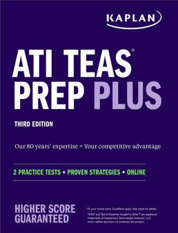 ATI TEAS Prep Plus : 2 Practice Tests + Proven Strategies + Online by Kaplan Nursing - Paperback