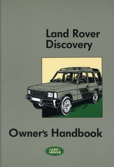 Land Rover Discovery Owner's Handbook by Brooklands Books Ltd - Paperback