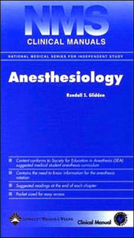 NMS Clinical Manual of Anesthesiology by Randall S. Glidden - Paperback