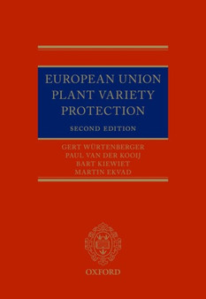 European Union Plant Variety Protection by Gert Wurtenberger - Hardback