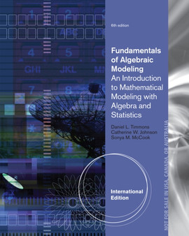 Fundamentals of Algebraic Modeling, International Edition by Daniel Timmons - Paperback
