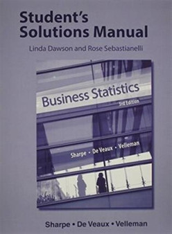 Student's Solutions Manual for Business Statistics by Norean Sharpe - Paperback