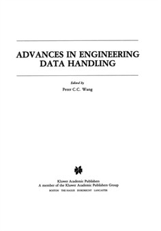 Advances in Engineering Data Handling : Case Studies by P.C.C. Wang - Hardback