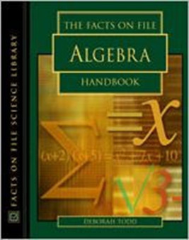 The Facts on File Algebra Handbook by Deborah Todd - Paperback