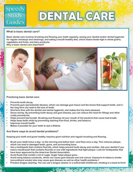 Dental Care (Speedy Study Guide) by Speedy Publishing LLC - Paperback