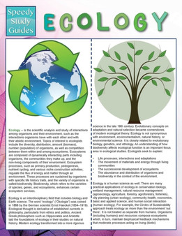 Ecology (Speedy Study Guides) by Speedy Publishing LLC - Paperback