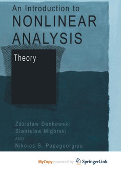 An Introduction to Nonlinear Analysis : Theory by Denkowski Zdzislaw Denkowski - Paperback