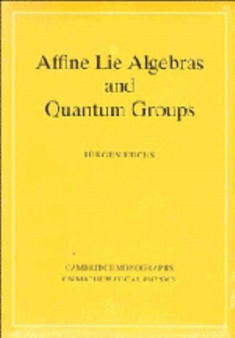 Affine Lie Algebras and Quantum Groups : An Introduction, with Applications in Conformal Field Theory by Jurgen A. Fuchs - Hardback