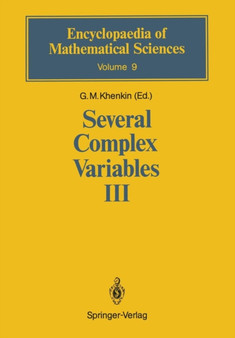Several Complex Variables III : Geometric Function Theory : 9 by G.M. Khenkin - Paperback