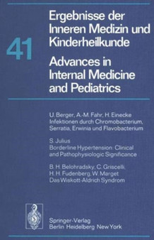 Ergebnisse der Inneren Medizin und Kinderheilkunde / Advances in Internal Medicine and Pediatrics : 41 by P. Frick - Paperback