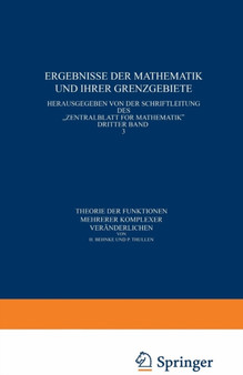 Theorie der Funktionen mehrerer komplexer Veranderlichen : 3 by H. Behnke - Paperback