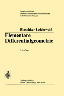 Elementare Differentialgeometrie : 1 by Wilhelm Blaschke - Hardback