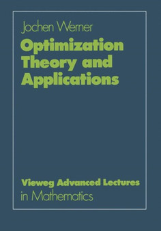 Optimization Theory and Applications by Jochen Werner - Paperback