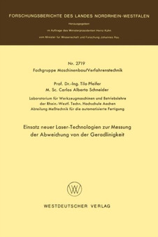 Einsatz neuer Laser-Technologien zur Messung der Abweichung von der Geradlinigkeit by Tilo Pfeifer - Paperback