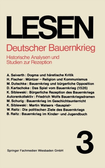 Deutscher Bauernkrieg : Historische Analysen und Studien zur Rezeption by Prof.Dr.Walter Raitz - Paperback