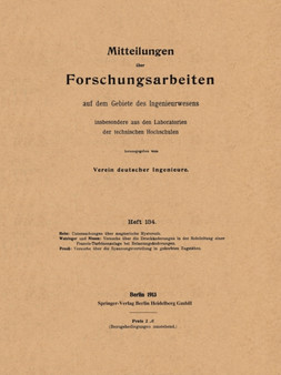 Mitteilungen uber Forschungsarbeiten : auf dem Gebiete des Ingenieurwesens : 134 by Fritz Holm - Paperback