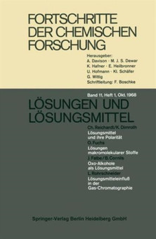 Fortschritte der chemischen Forschung : 11/1 by F.G. Fischer - Paperback
