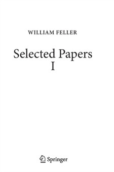 Selected Papers I by William Feller - Paperback