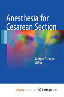 Anesthesia for Cesarean Section by Giorgio Capogna - Paperback